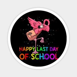 Dabbing flamingo woo hoo happy last day of school Magnet